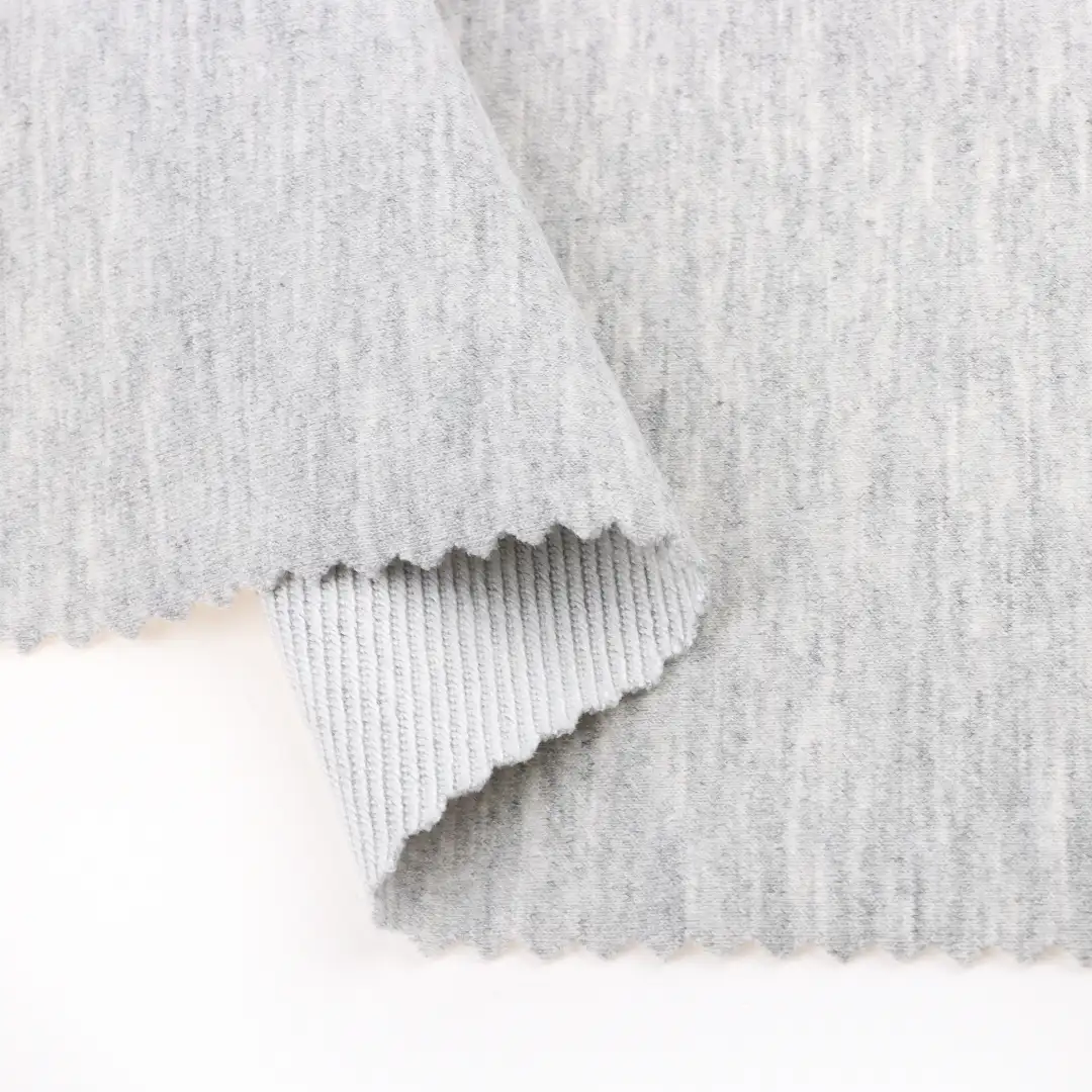 China Fabric for T-Shirt,Crop Top,Loungewear French Terry Knit Fabric Polyester Cotton Spandex Gray color buy from China wholesaler bulk order at wholesale price free worldwide shipping Alibaba
