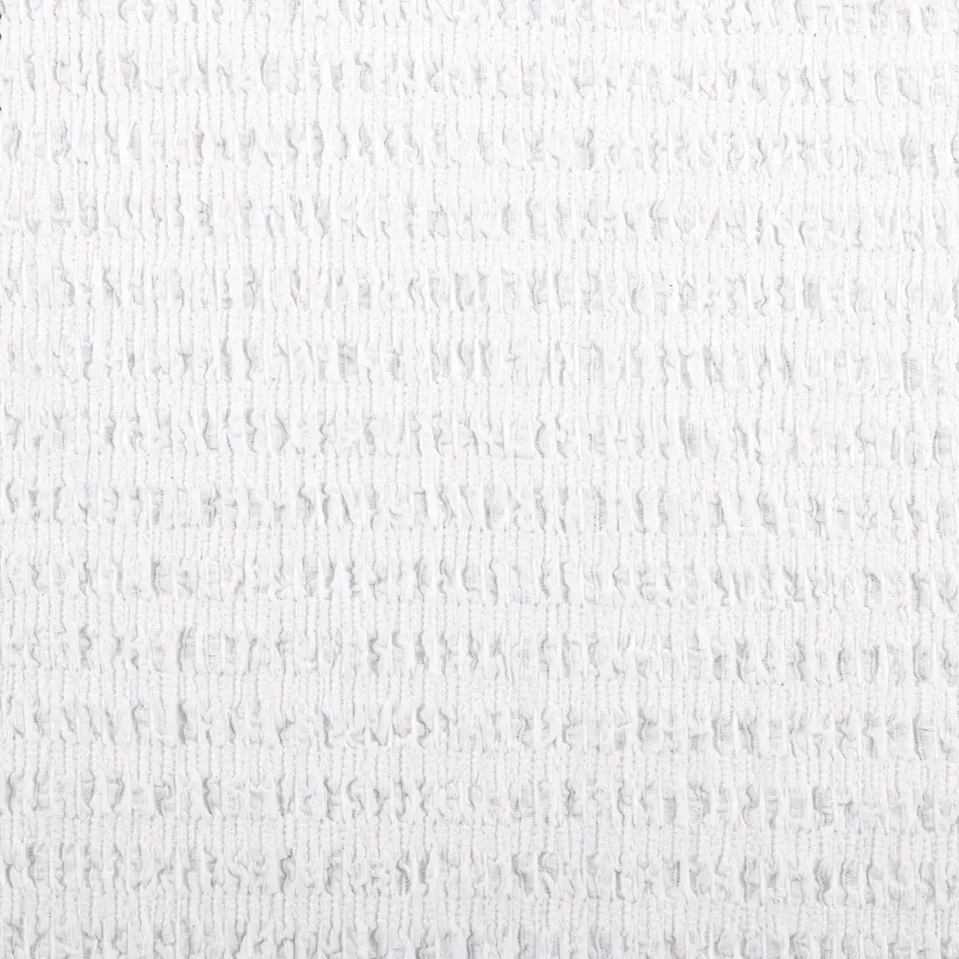China Fabric for Crop Top,Skirt  Weft Jacquard Knit Fabric Polyester Spandex white color buy from China wholesaler bulk order at wholesale price free worldwide shipping Alibaba