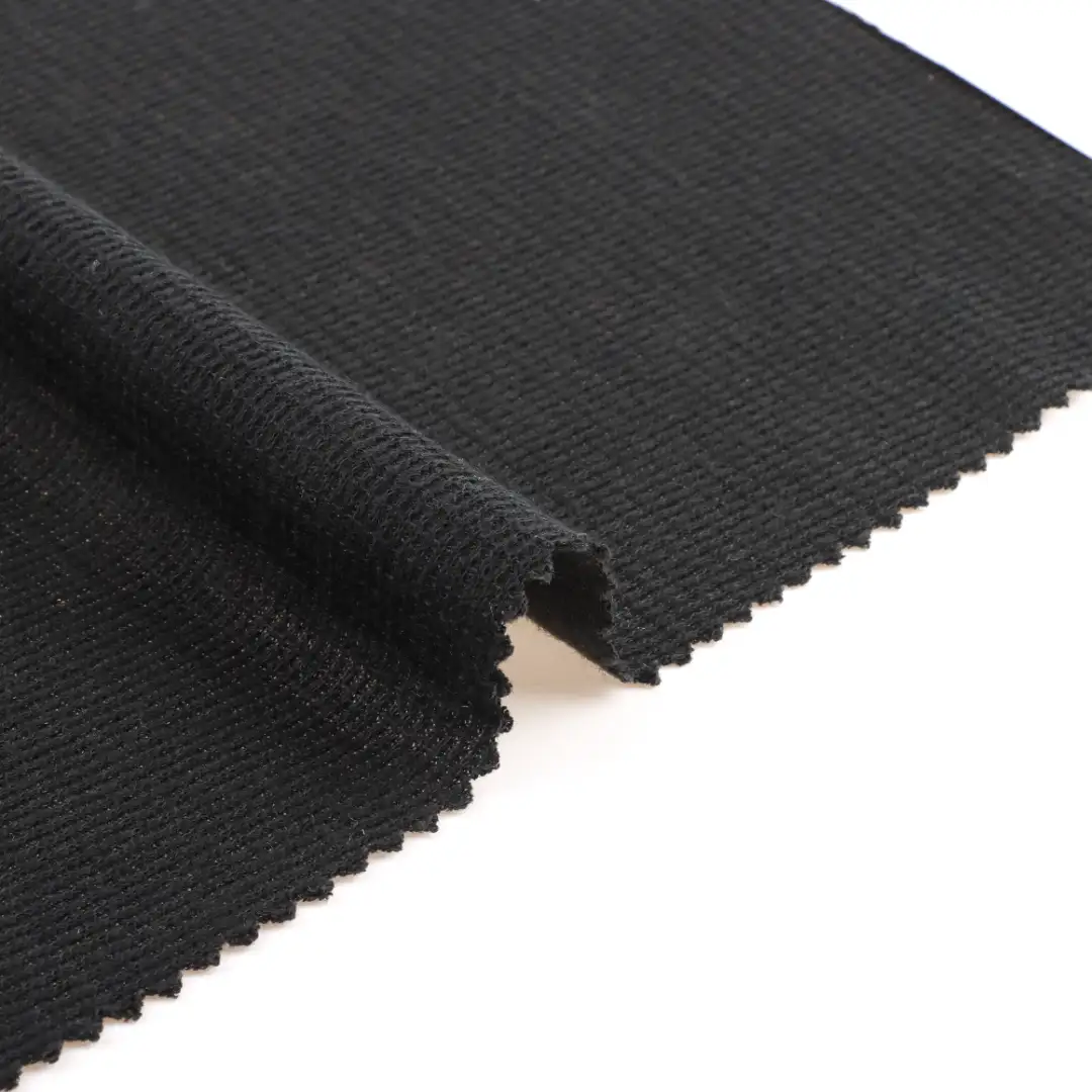 China Fabric for Crop Top,T-shirt ,Polo T-shirt  Waffle Knit Fabric Polyester BLACK color buy from China wholesaler bulk order at wholesale price free worldwide shipping Alibaba