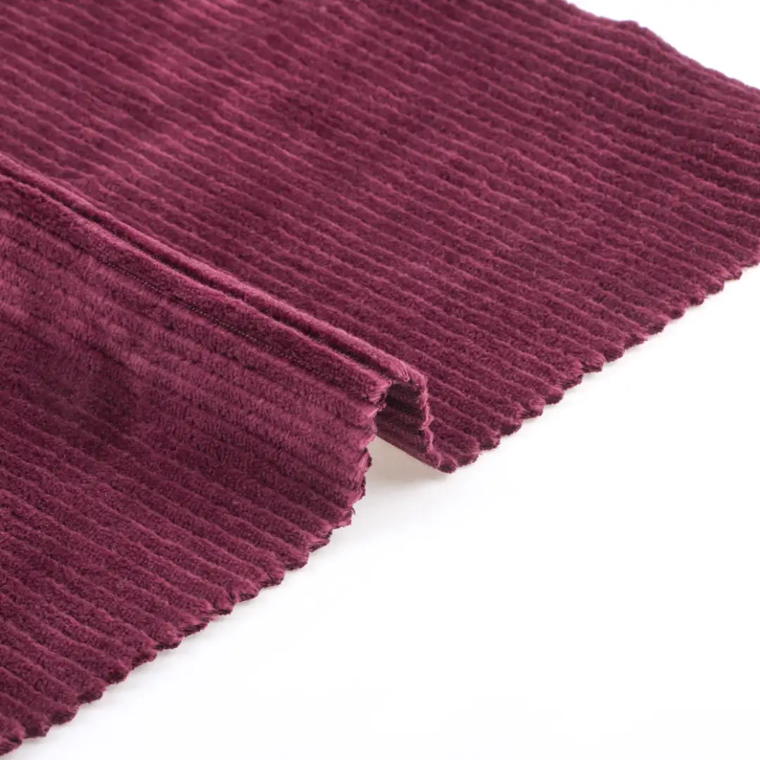 China Fabric for Crop Top,Loungewear Velvet Knit Fabric Cotton Polyester Spandex Blackish red color buy from China wholesaler bulk order at wholesale price free worldwide shipping Alibaba