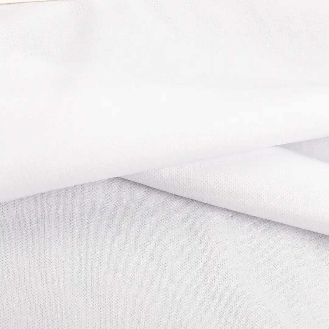 China Fabric for T-Shirt,Polo Shirt,Tank Top,Crop Top Single Jersey Knit Fabric Polyester Viscose Spandex white color buy from China wholesaler bulk order at wholesale price free worldwide shipping Alibaba