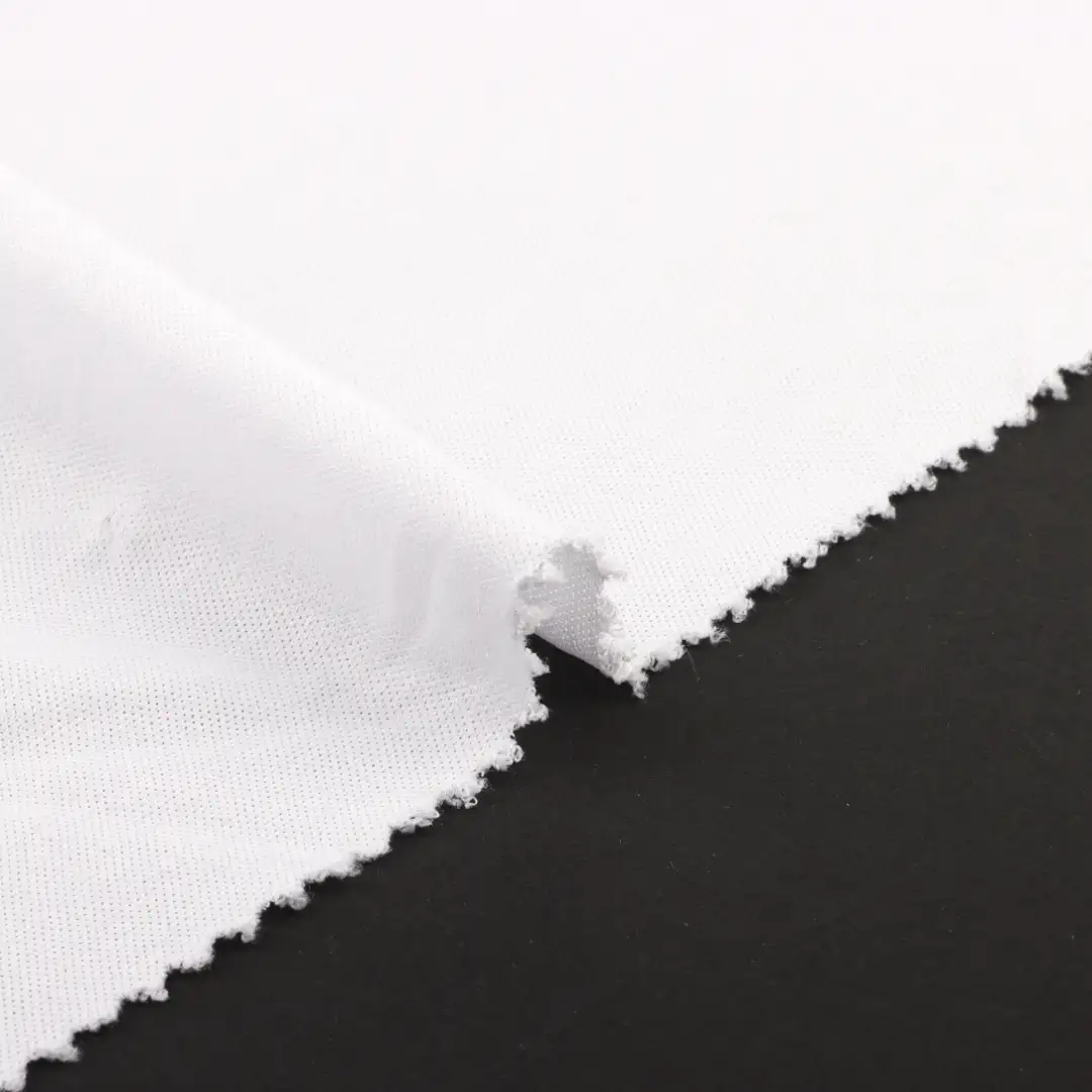 China Fabric for T-Shirt,Polo Shirt,Tank Top,Crop Top Single Jersey Knit Fabric Polyester Viscose Spandex white color buy from China wholesaler bulk order at wholesale price free worldwide shipping Alibaba