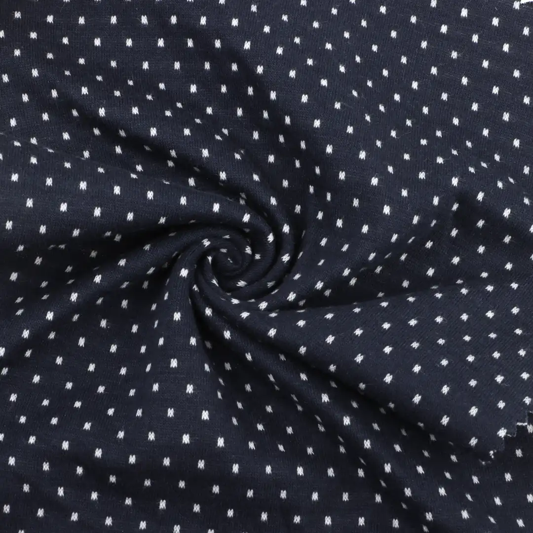 China Fabric for T-Shirt,Polo Shirt,Tank Top,Crop Top Weft Jacquard Knit Fabric Cotton Blue and white color buy from China wholesaler bulk order at wholesale price free worldwide shipping Alibaba
