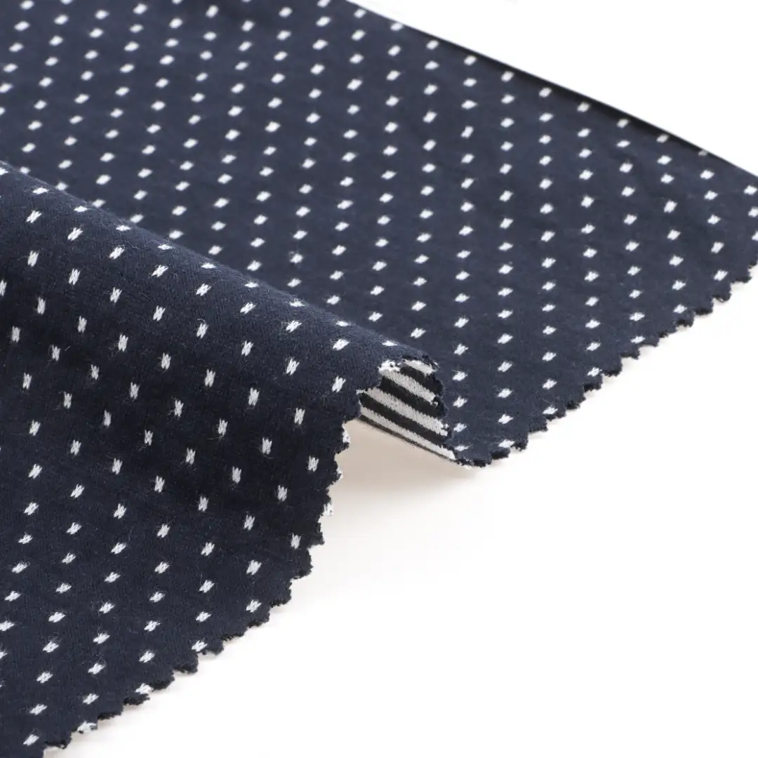 China Fabric for T-Shirt,Polo Shirt,Tank Top,Crop Top Weft Jacquard Knit Fabric Cotton Blue and white color buy from China wholesaler bulk order at wholesale price free worldwide shipping Alibaba