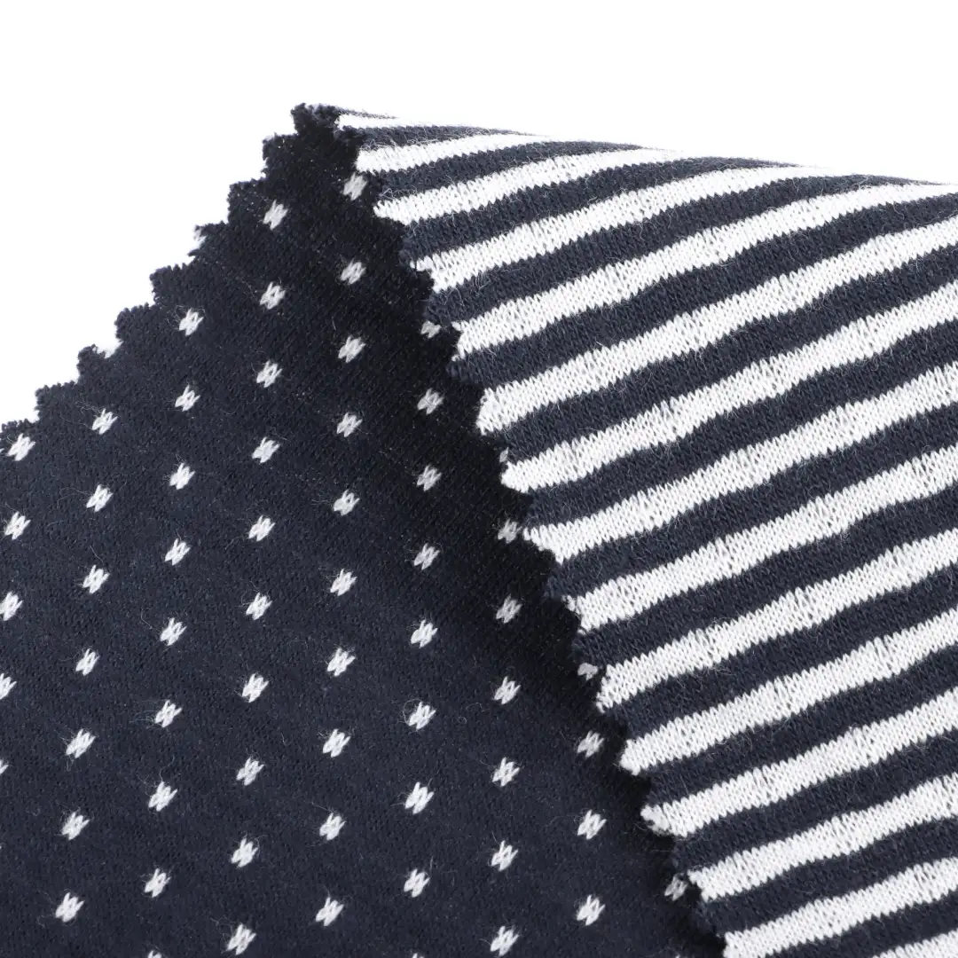 China Fabric for T-Shirt,Polo Shirt,Tank Top,Crop Top Weft Jacquard Knit Fabric Cotton Blue and white color buy from China wholesaler bulk order at wholesale price free worldwide shipping Alibaba
