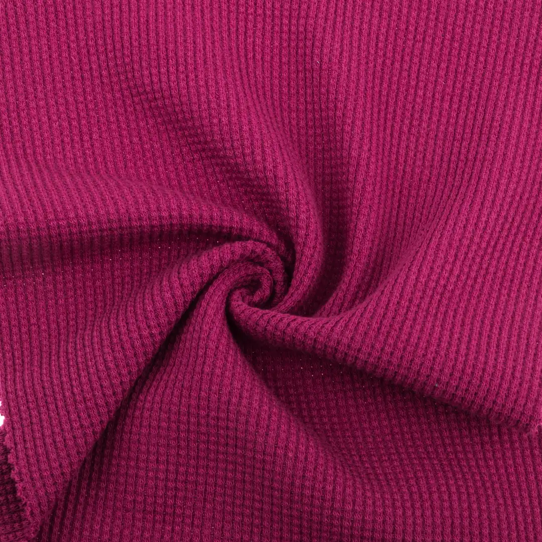 China Fabric for T-Shirt,Polo Shirt,Crop Top,Jogger Waffle Knit Fabric Polyester Spandex Red color buy from China wholesaler bulk order at wholesale price free worldwide shipping Alibaba