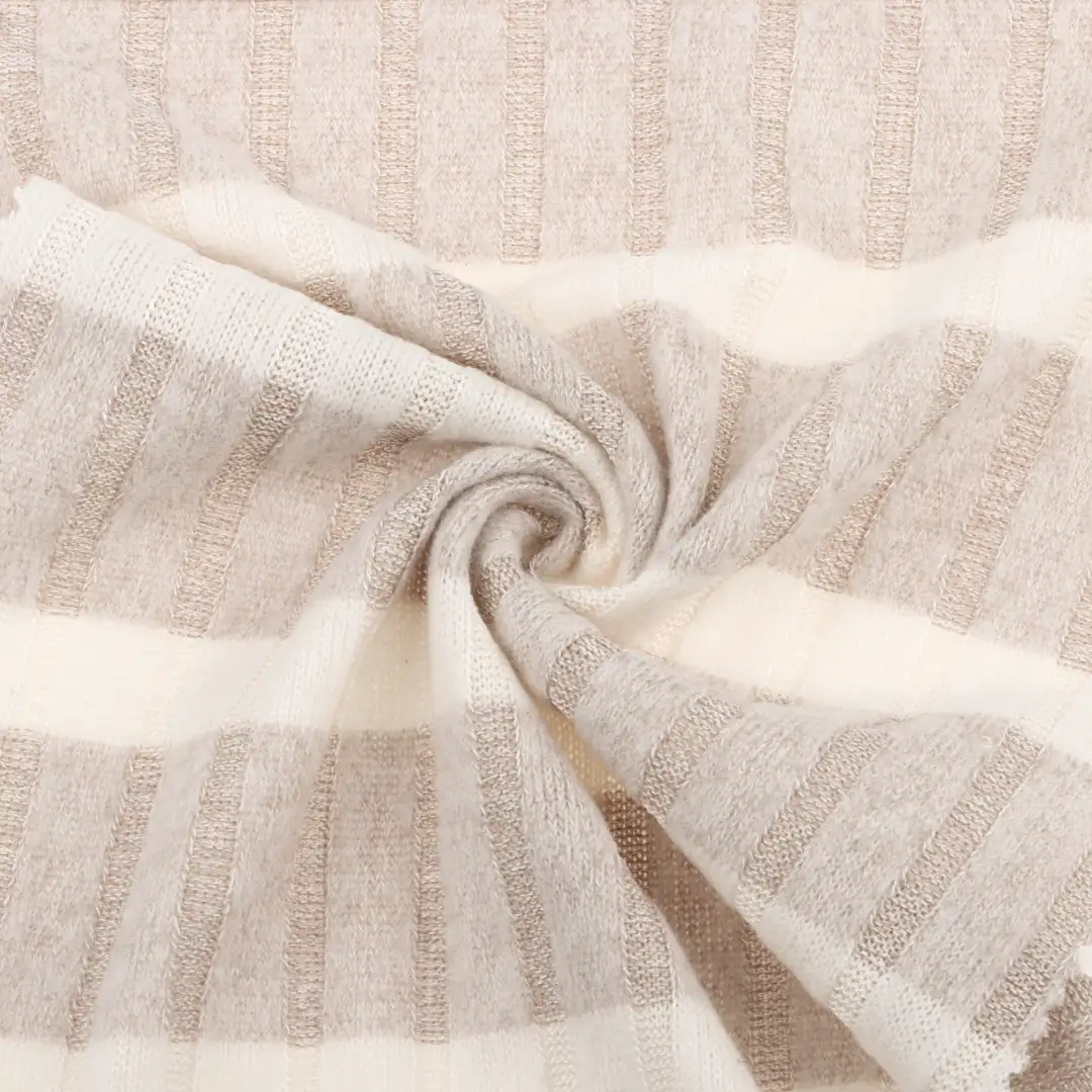 China Fabric for Full-Zipper Cardigan ,Half-Zipper Cardigan ,Crew Neck Pullover ,Crop Top Pullover ,Loungewear Rib Knit Fabric Viscose Polyester Spandex griege color buy from China wholesaler bulk order at wholesale price free worldwide shipping Alibaba