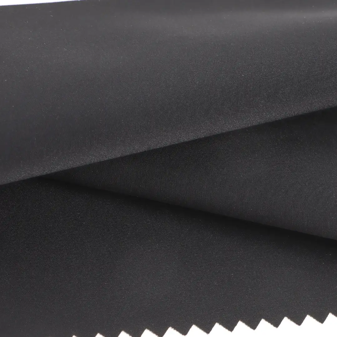 China Fabric for Jackets,Trench Coat,Padded Jacket Composite fabric Synthetic Woven Fabric Polyester BLACK color buy from China wholesaler bulk order at wholesale price free worldwide shipping Alibaba