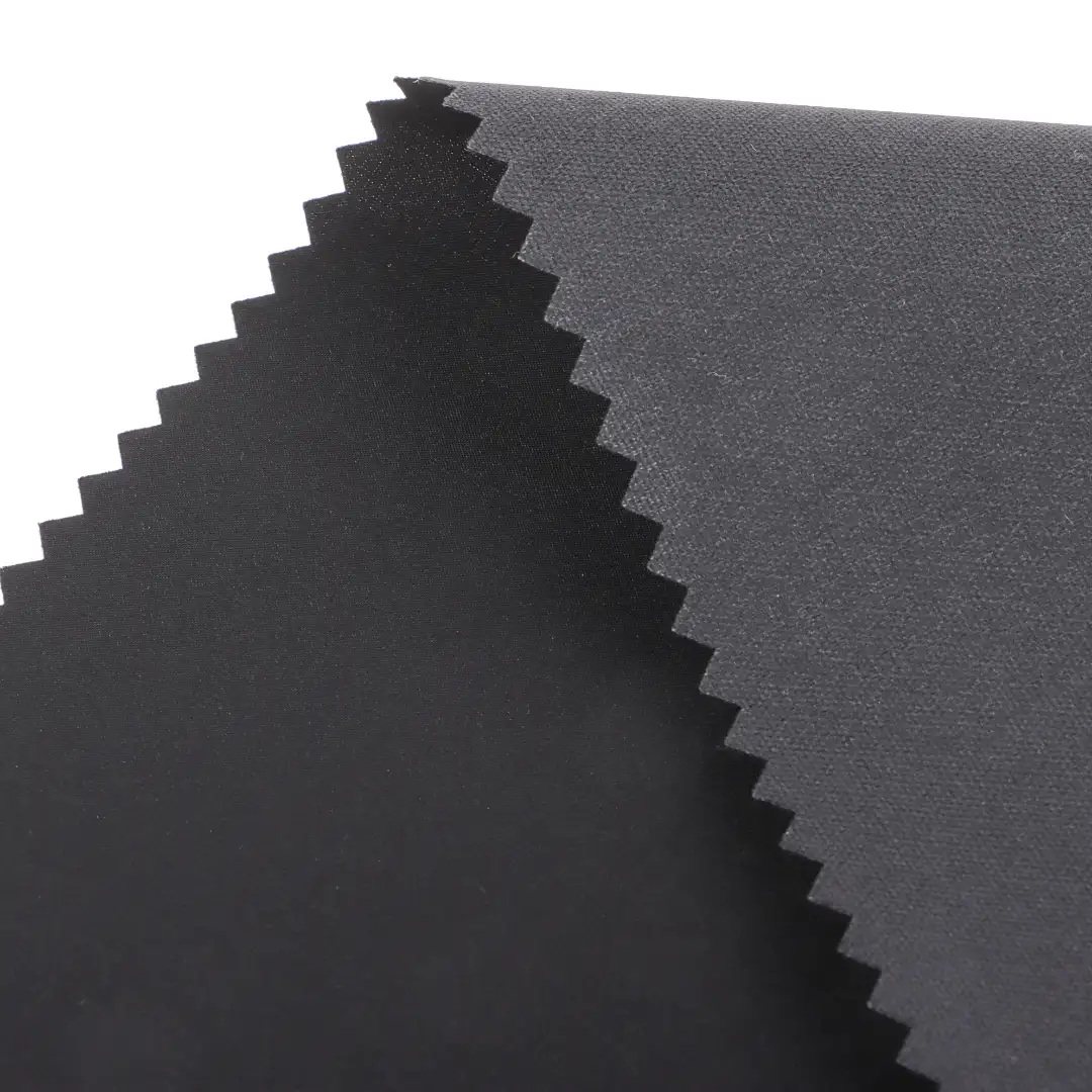 China Fabric for Jackets,Trench Coat,Padded Jacket Composite fabric Synthetic Woven Fabric Polyester BLACK color buy from China wholesaler bulk order at wholesale price free worldwide shipping Alibaba
