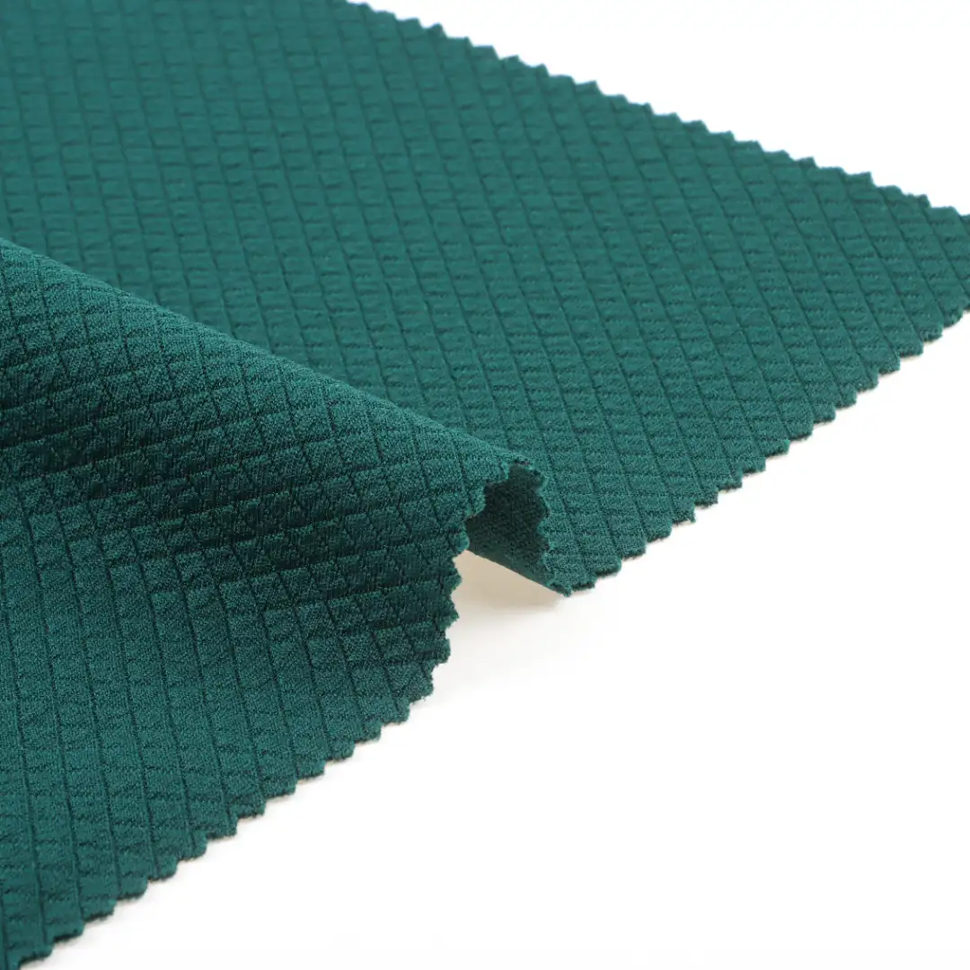 China Fabric for T-Shirt,Polo Shirt,Tank Top,Crop Top Jacquard Knit Fabric Polyester Spandex Green color buy from China wholesaler bulk order at wholesale price free worldwide shipping Alibaba