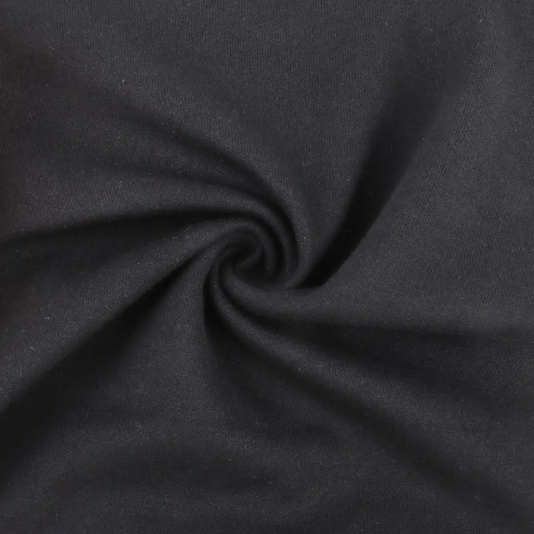 China Fabric for T-Shirt,Polo Shirt,Tank Top,Crop Top Interlock Knit Fabric Polyester Cotton BLACK color buy from China wholesaler bulk order at wholesale price free worldwide shipping Alibaba