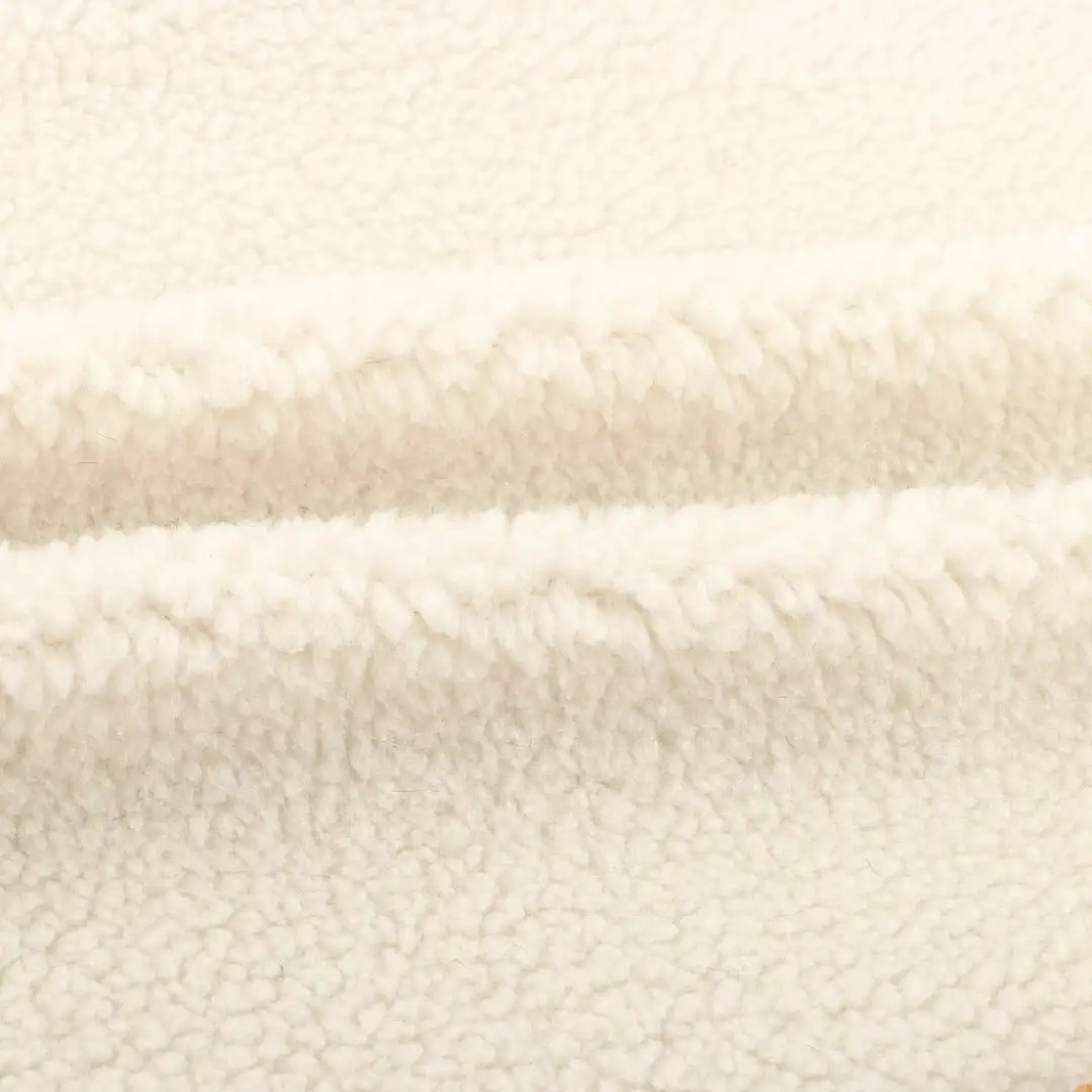 China Fabric for Padded Jacket,Sweatshirt,Kids Cloak Style Short Coat Sherpa Knit Fabric Polyester off-white color buy from China wholesaler bulk order at wholesale price free worldwide shipping Alibaba