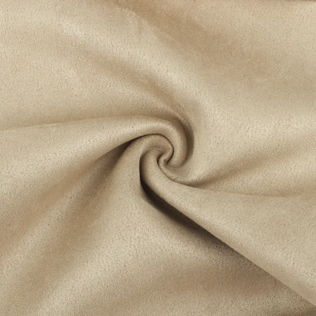 China Fabric for Jackets,Trench Coat,Overcoat Suede Knit Fabric Polyester Brown color buy from China wholesaler bulk order at wholesale price free worldwide shipping Alibaba