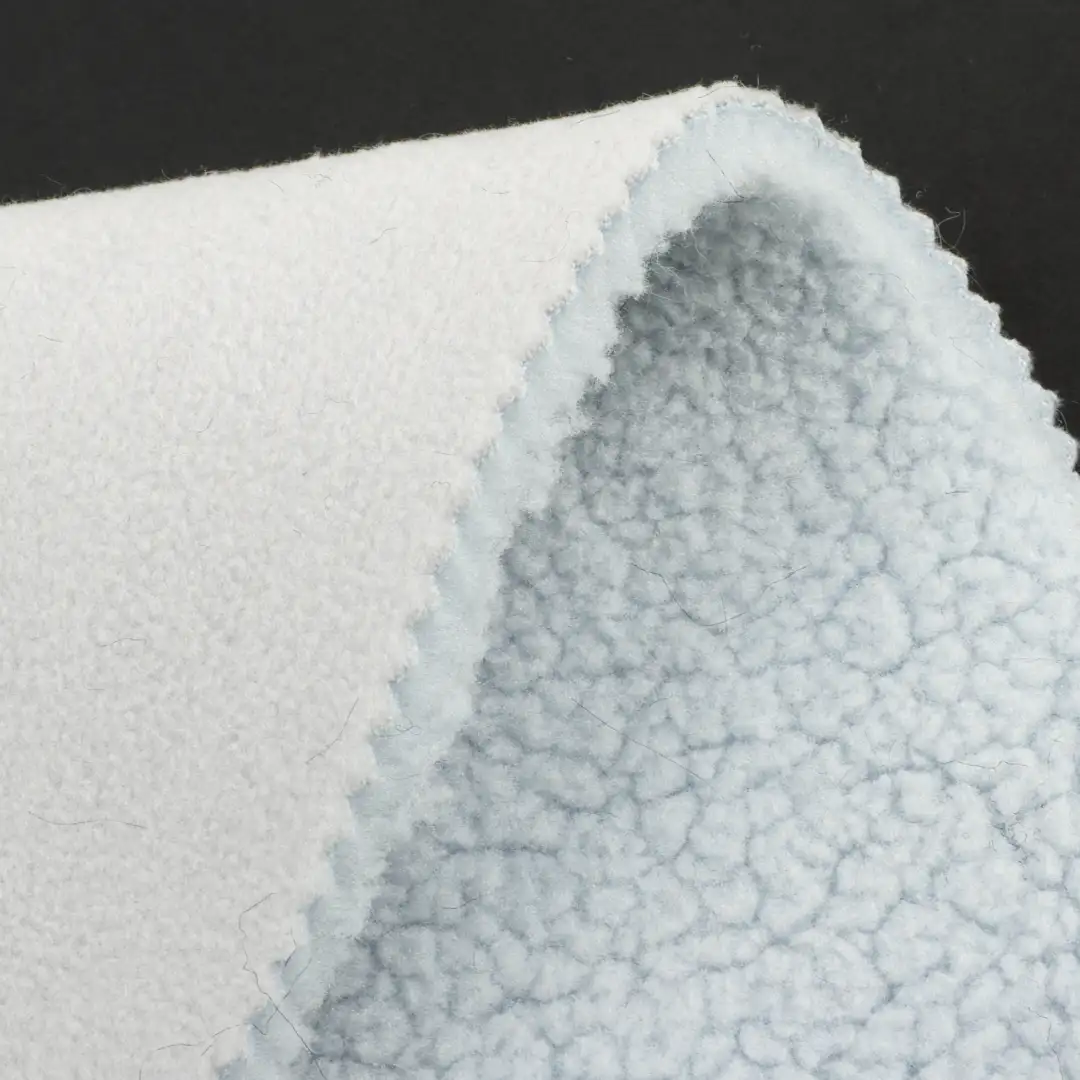 China Fabric for Jackets,Hoodie,Overcoat Sherpa Knit Fabric Polyester blue color buy from China wholesaler bulk order at wholesale price free worldwide shipping Alibaba
