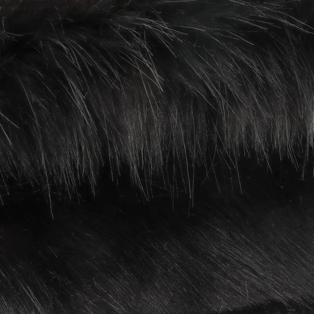 China Fabric for Padded Jacket,Overcoat Fake Fur Knit Fabric Polyester Black color buy from China wholesaler bulk order at wholesale price free worldwide shipping Alibaba