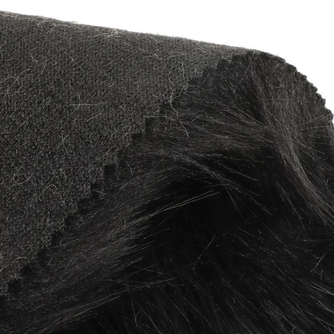 China Fabric for Padded Jacket,Overcoat Fake Fur Knit Fabric Polyester Black color buy from China wholesaler bulk order at wholesale price free worldwide shipping Alibaba