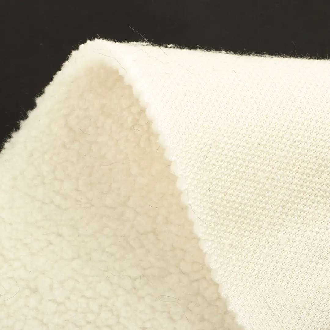 China Fabric for Jackets,Overcoat Sherpa Knit Fabric Polyester white color buy from China wholesaler bulk order at wholesale price free worldwide shipping Alibaba