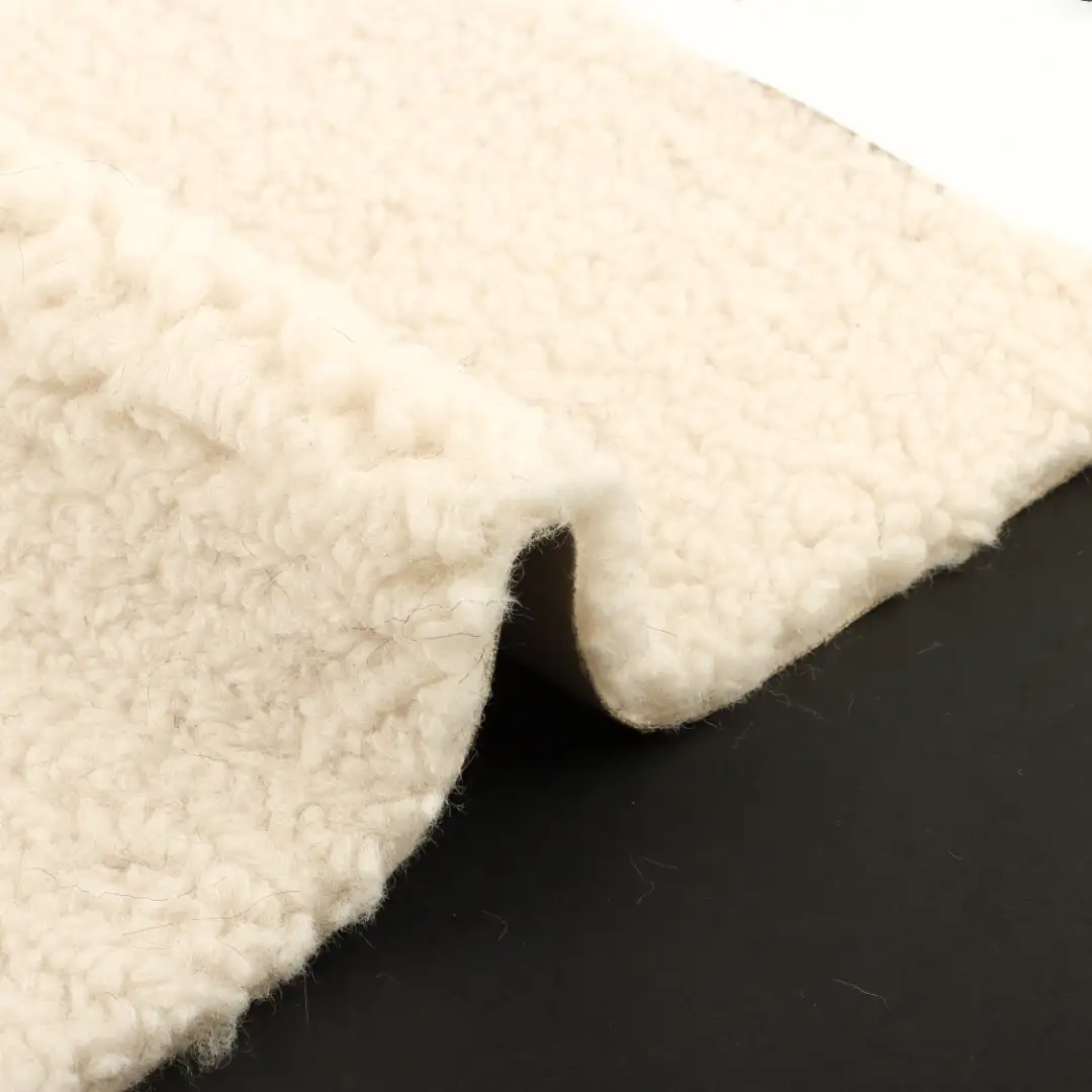 China Fabric for Jackets,Overcoat Polar Fleece Knit Fabric Polyester cream color buy from China wholesaler bulk order at wholesale price free worldwide shipping Alibaba