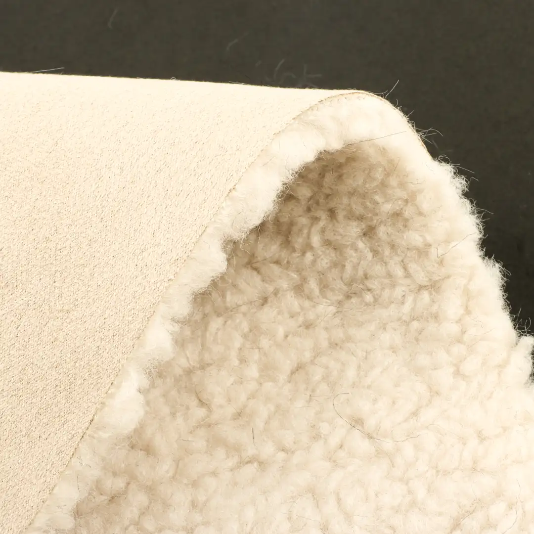 China Fabric for Jackets,Overcoat Polar Fleece Knit Fabric Polyester cream color buy from China wholesaler bulk order at wholesale price free worldwide shipping Alibaba