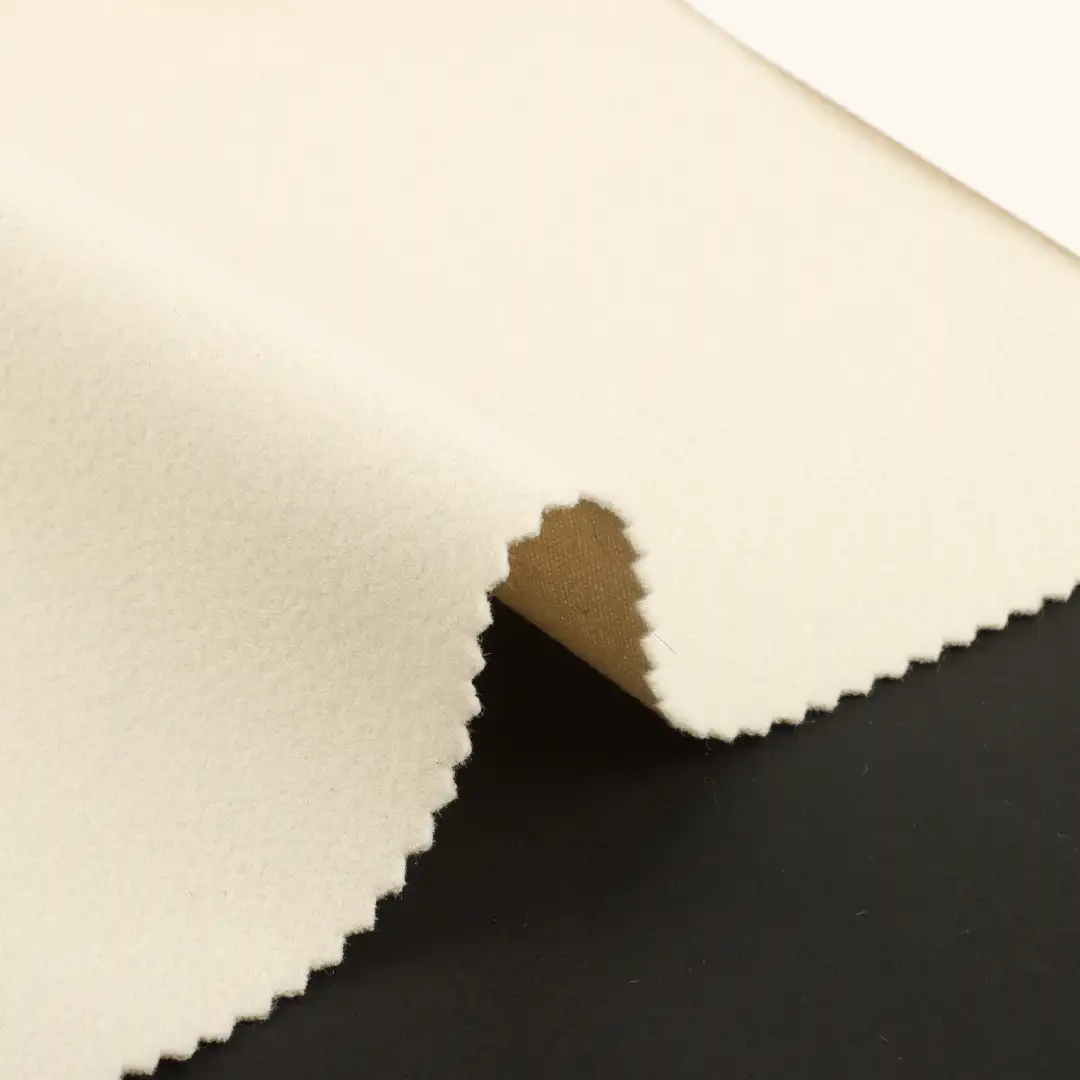 China Fabric for Jackets,Overcoat Knit Woolen Fabric Woolen Polyester cream color buy from China wholesaler bulk order at wholesale price free worldwide shipping Alibaba