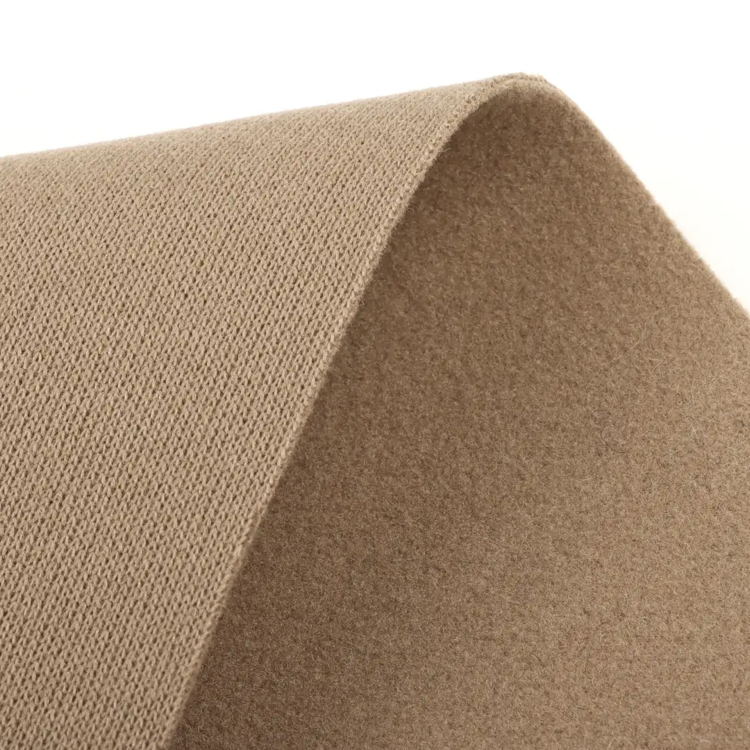 China Fabric for Pants,Jackets,Skirt,Overcoat Knit Woolen Fabric Woolen Polyester Camel color buy from China wholesaler bulk order at wholesale price free worldwide shipping Alibaba