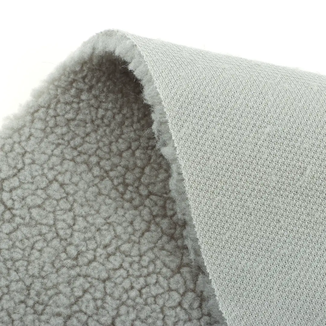 China Fabric for Jackets Polar Fleece Knit Fabric Polyester grey color buy from China wholesaler bulk order at wholesale price free worldwide shipping Alibaba
