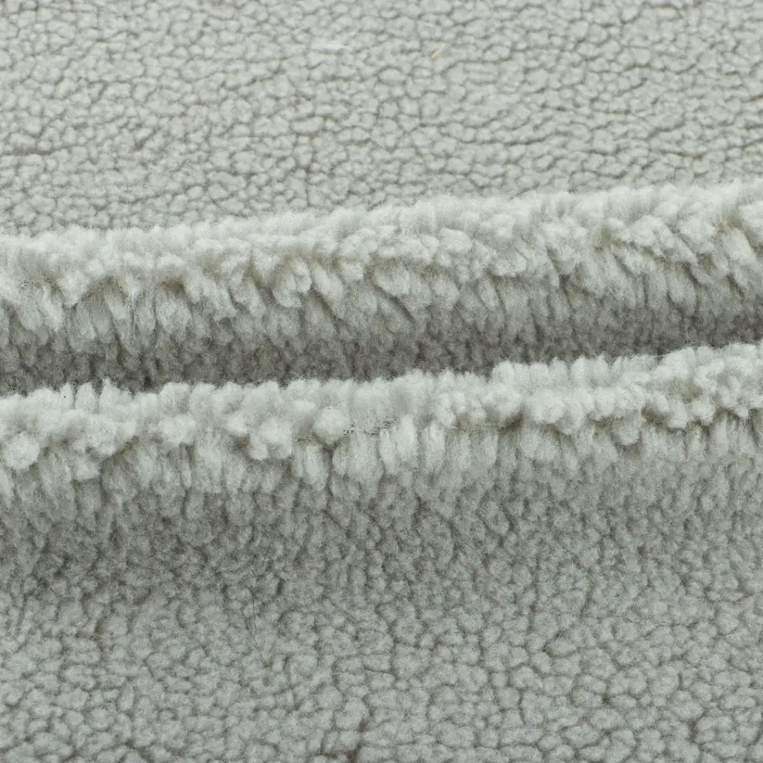 China Fabric for Jackets Polar Fleece Knit Fabric Polyester grey color buy from China wholesaler bulk order at wholesale price free worldwide shipping Alibaba