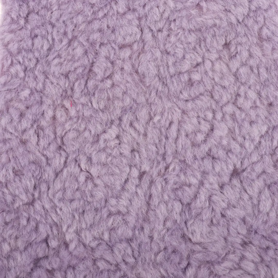China Fabric for Jackets,Overcoat Fake Fur Knit Fabric Polyester Purple color buy from China wholesaler bulk order at wholesale price free worldwide shipping Alibaba