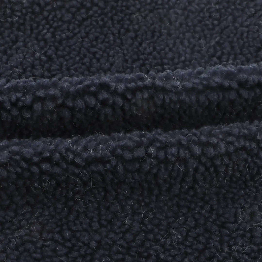 China Fabric for Jackets,Overcoat Sherpa Knit Fabric Polyester Navy color buy from China wholesaler bulk order at wholesale price free worldwide shipping Alibaba