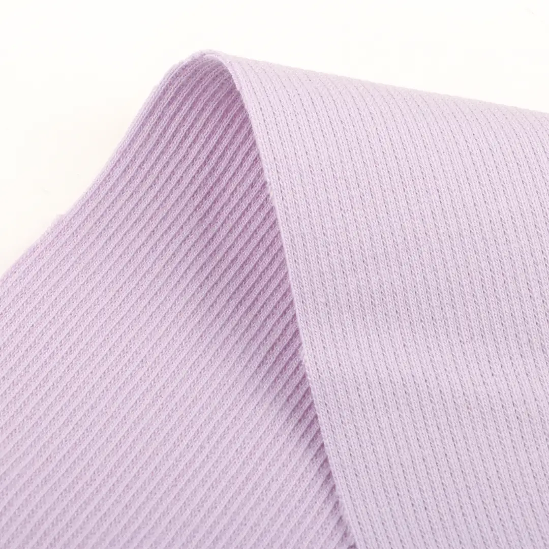 China Fabric for T-Shirt,Crop Top,Shorts,Jogger,Hoodie,Loungewear,Sweatshirt Rib Knit Fabric Cotton Spandex Purple color buy from China wholesaler bulk order at wholesale price free worldwide shipping Alibaba