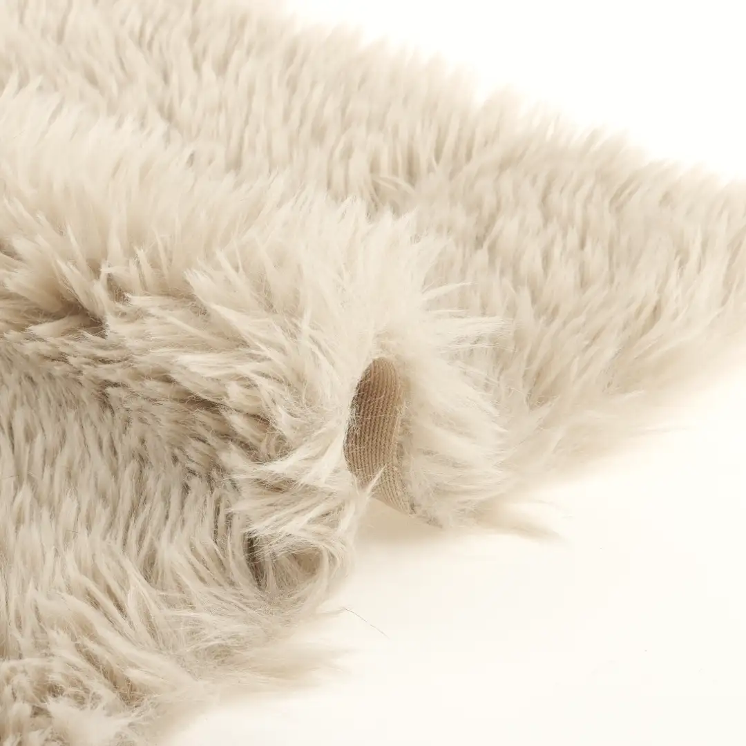 China Fabric for Jackets,Overcoat Fake Fur Knit Fabric Polyester Khaki color buy from China wholesaler bulk order at wholesale price free worldwide shipping Alibaba
