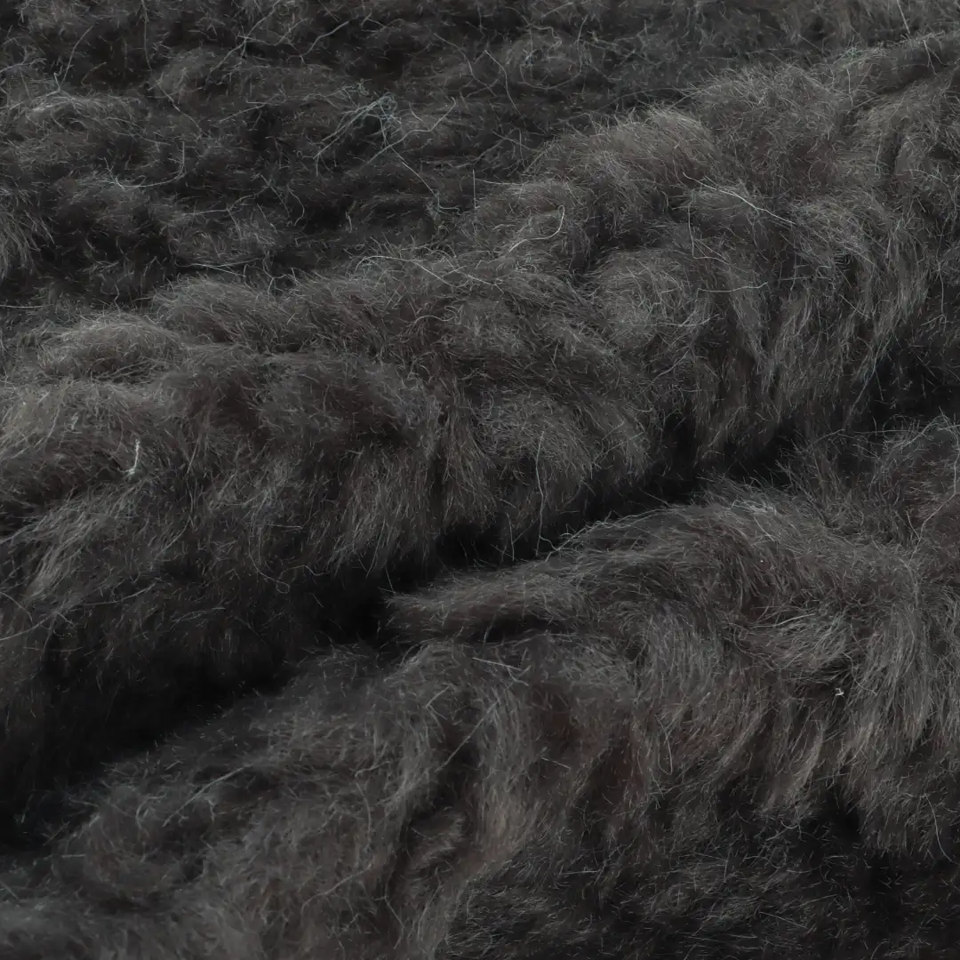 China Fabric for Jackets,Overcoat Sherpa Knit Fabric Polyester Charcoal color buy from China wholesaler bulk order at wholesale price free worldwide shipping Alibaba