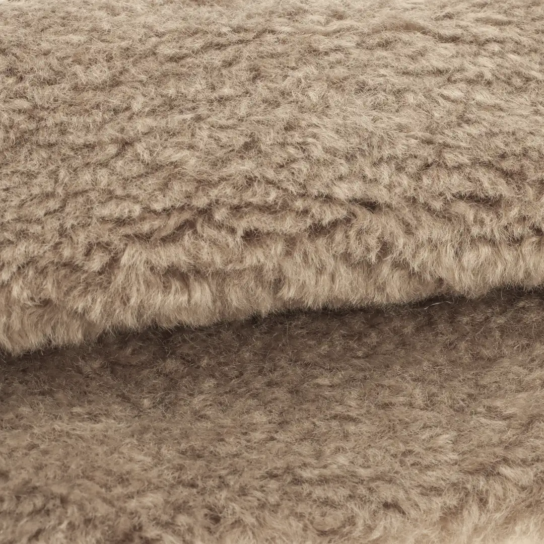 China Fabric for Jackets,Overcoat,Waist coat Teddy Knit Fabric Polyester Brown color buy from China wholesaler bulk order at wholesale price free worldwide shipping Alibaba