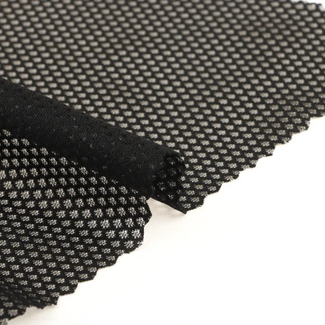 China Fabric for Skirt Mesh Knit Fabric Polyester black color buy from China wholesaler bulk order at wholesale price free worldwide shipping Alibaba