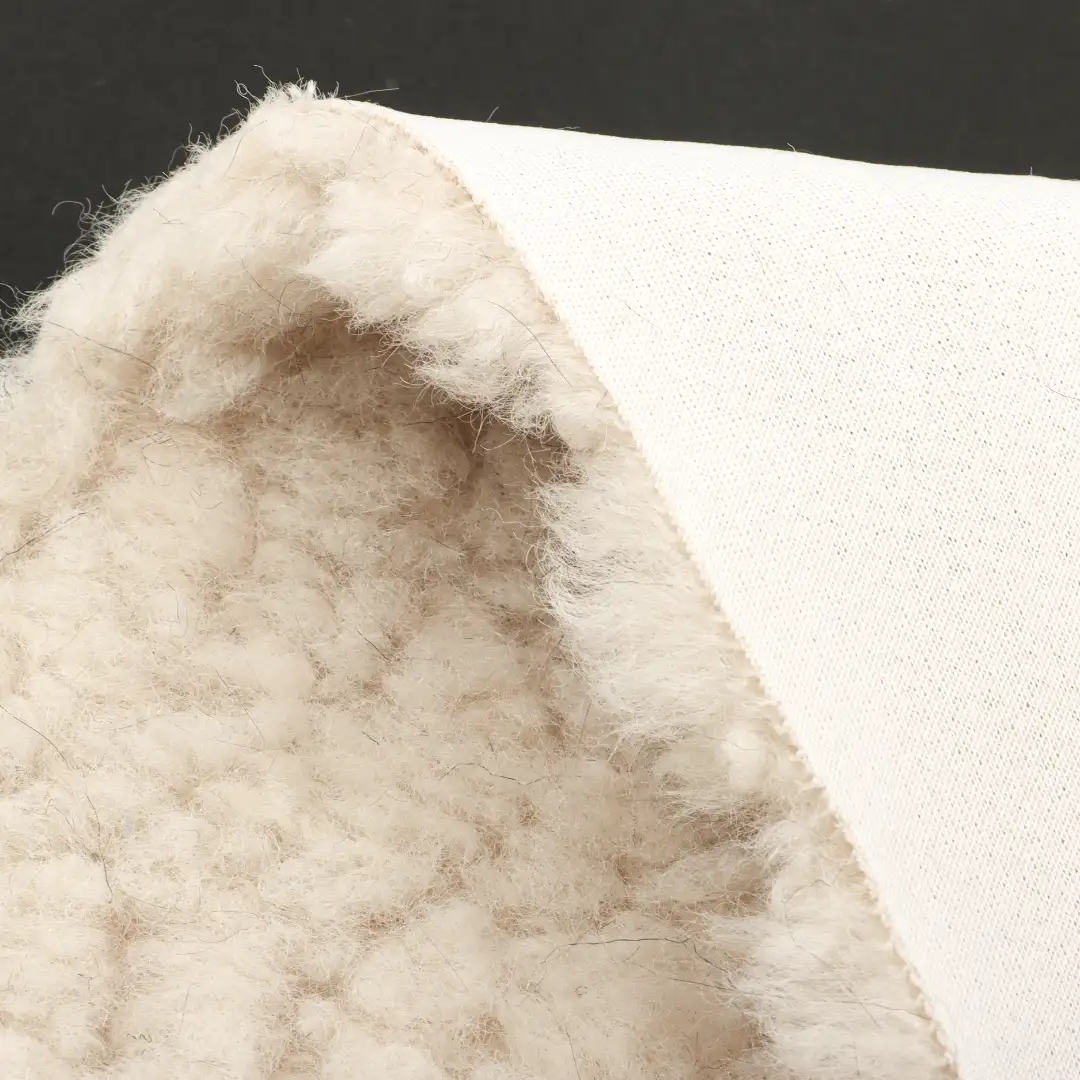 China Fabric for Jackets,Overcoat Sherpa Knit Fabric Polyester white color buy from China wholesaler bulk order at wholesale price free worldwide shipping Alibaba