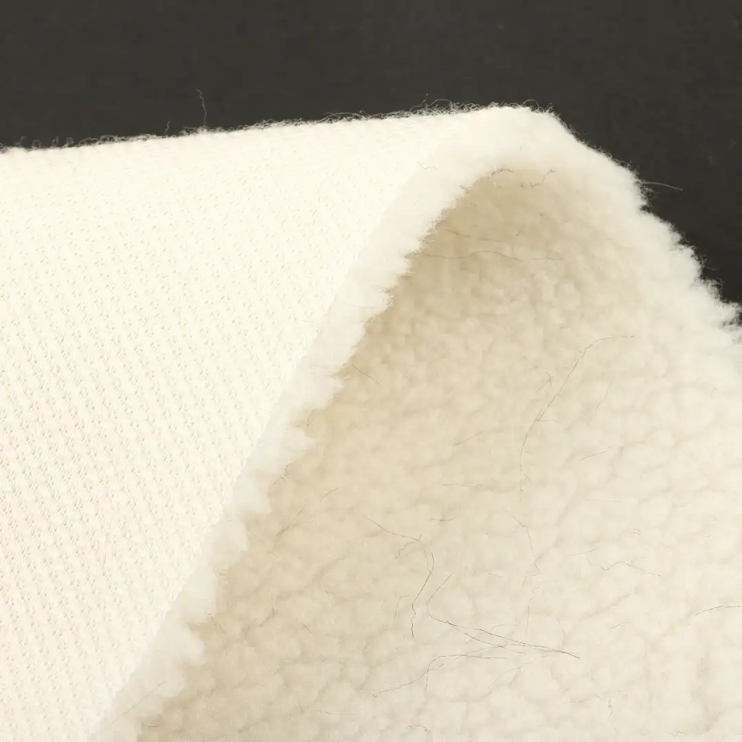 China Fabric for Jackets,Overcoat Fake Fur Knit Fabric Polyester white color buy from China wholesaler bulk order at wholesale price free worldwide shipping Alibaba