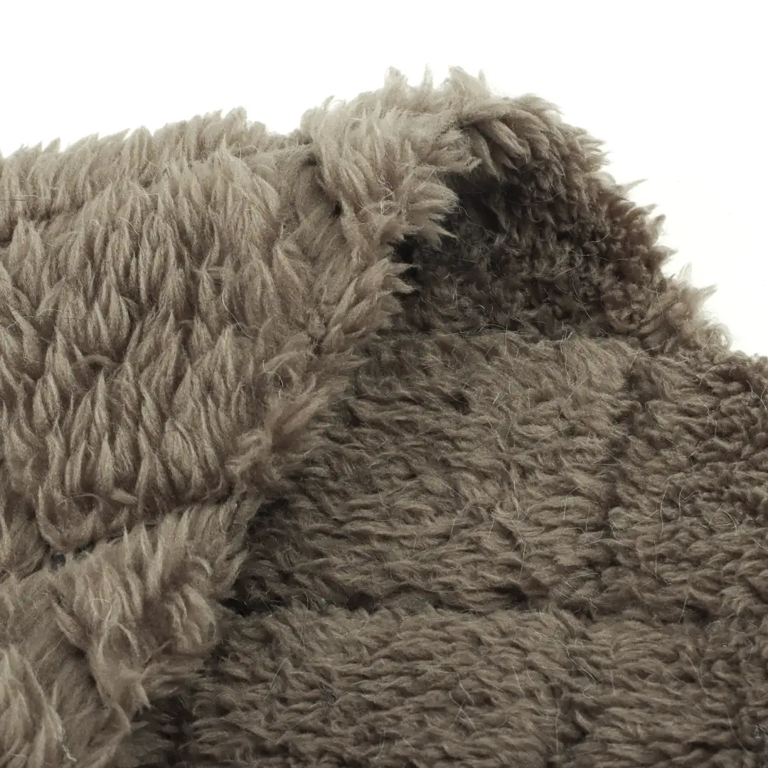 China Fabric for Overcoat,Loungewear Double-side fleece Knit Fabric Polyester Brown color buy from China wholesaler bulk order at wholesale price free worldwide shipping Alibaba