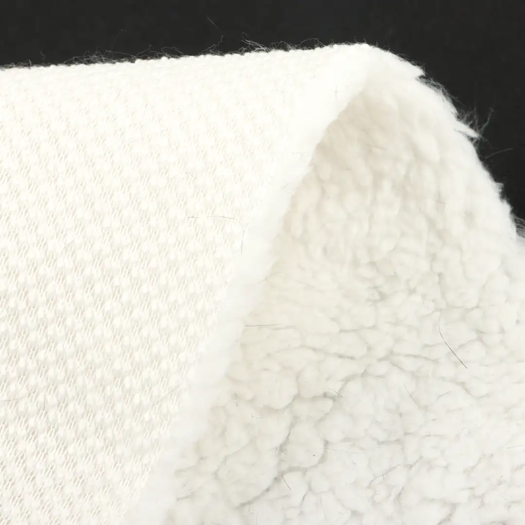 China Fabric for Jackets,Overcoat Sherpa Knit Fabric Polyester white color buy from China wholesaler bulk order at wholesale price free worldwide shipping Alibaba