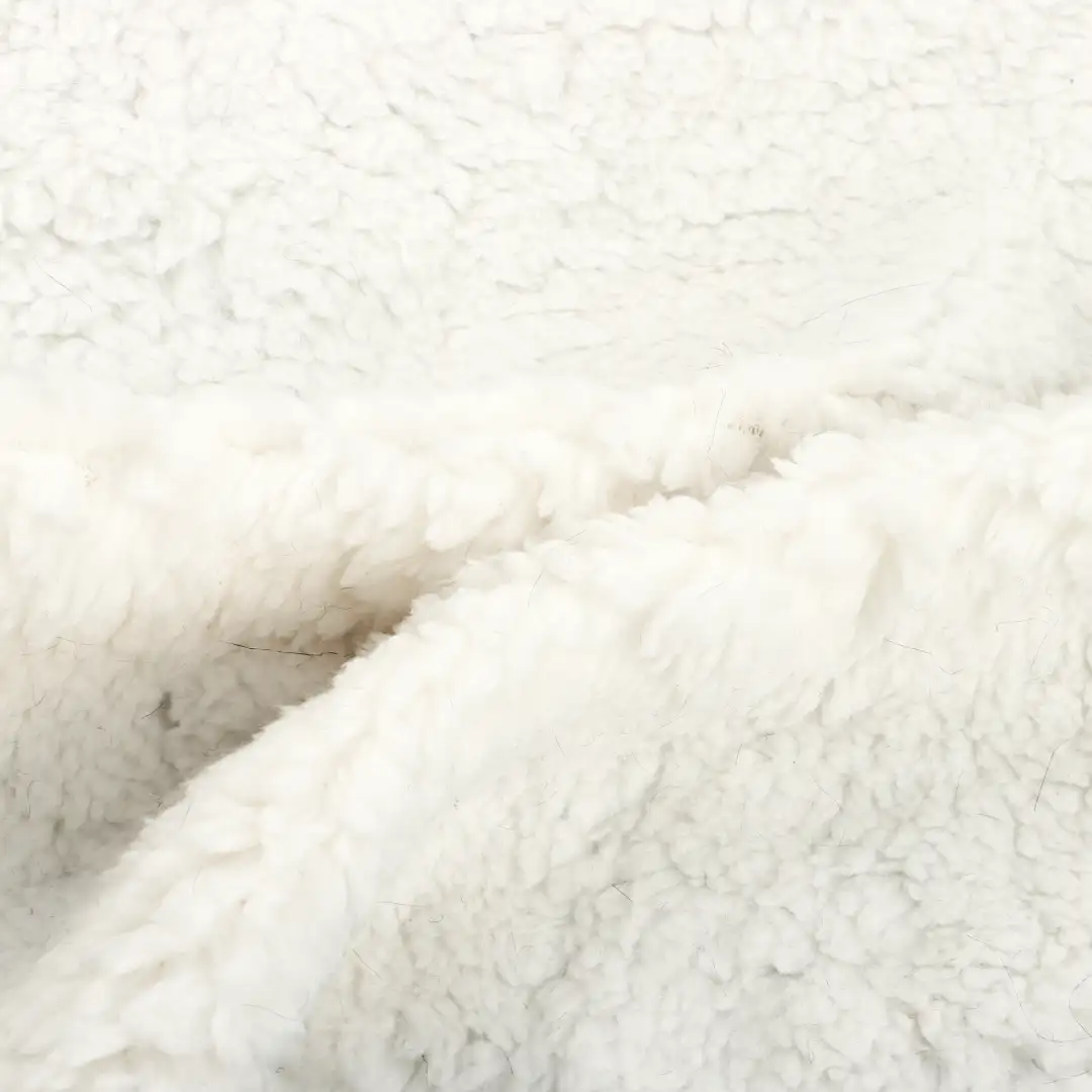 China Fabric for Jackets,Overcoat Sherpa Knit Fabric Polyester white color buy from China wholesaler bulk order at wholesale price free worldwide shipping Alibaba