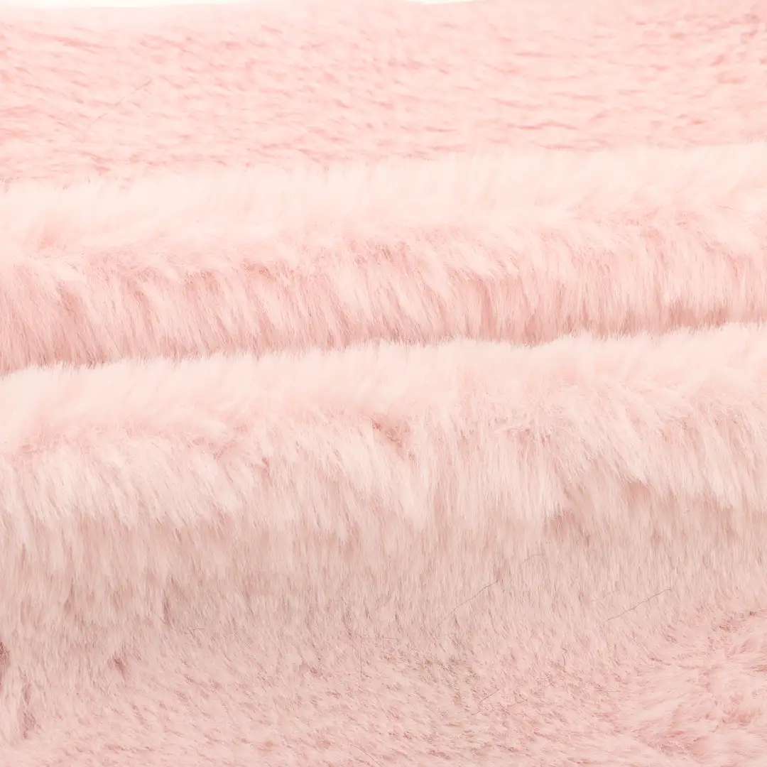 China Fabric for Jackets,Overcoat Fake Fur Knit Fabric Polyester pink color buy from China wholesaler bulk order at wholesale price free worldwide shipping Alibaba