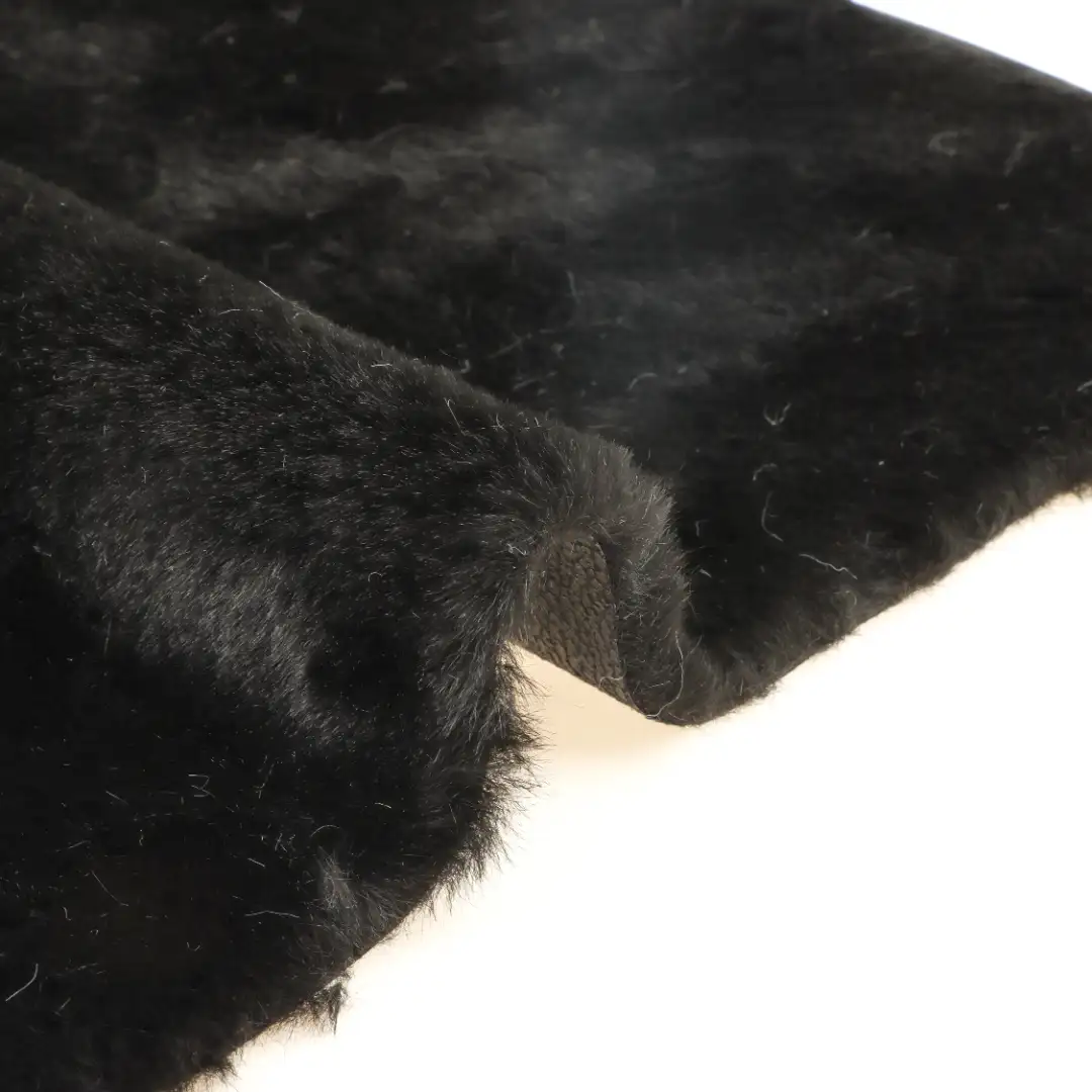 China Fabric for Jackets,Overcoat Fake Fur Knit Fabric Polyester black color buy from China wholesaler bulk order at wholesale price free worldwide shipping Alibaba