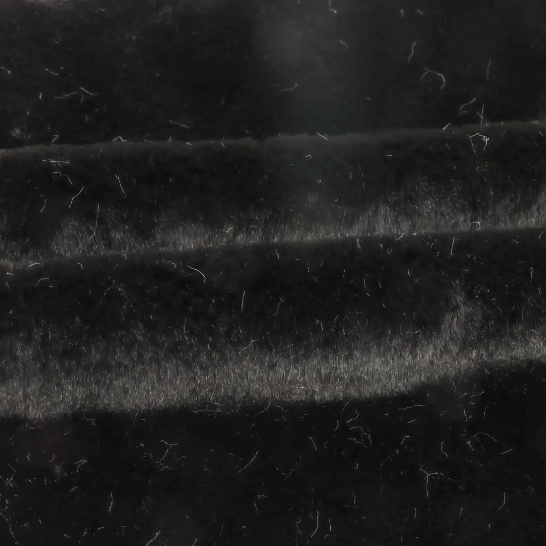 China Fabric for Jackets,Overcoat Fake Fur Knit Fabric Polyester black color buy from China wholesaler bulk order at wholesale price free worldwide shipping Alibaba