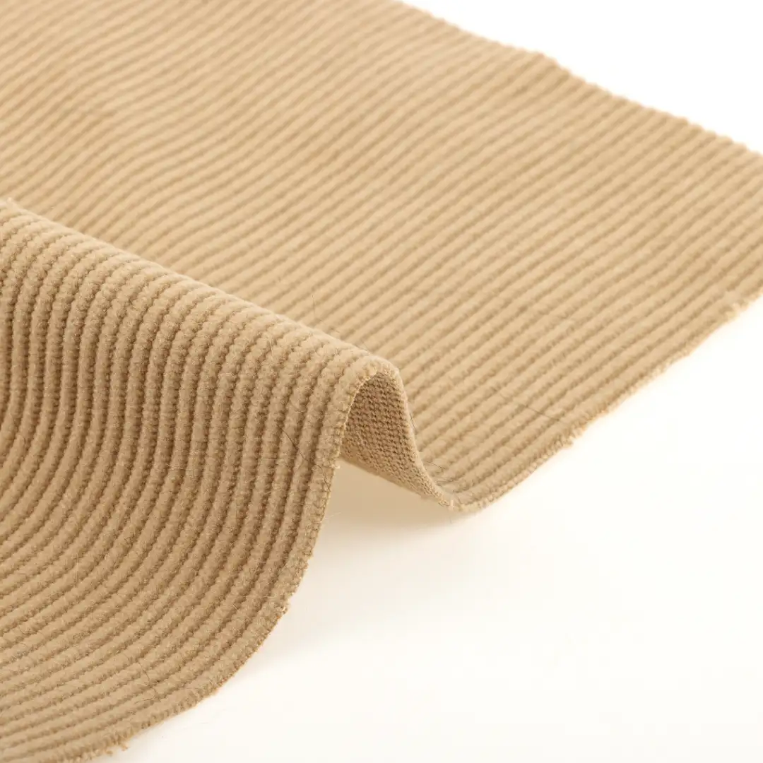 China Fabric for Pants,Jackets,Blazer knitted Corduroy Knit Fabric Polyester Khaki color buy from China wholesaler bulk order at wholesale price free worldwide shipping Alibaba