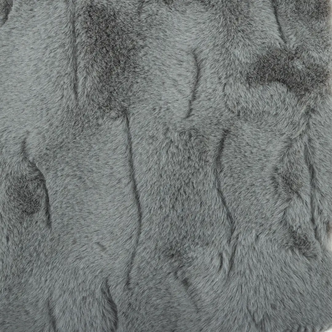 China Fabric for Jackets,Overcoat Fake Fur Knit Fabric Polyester grey color buy from China wholesaler bulk order at wholesale price free worldwide shipping Alibaba