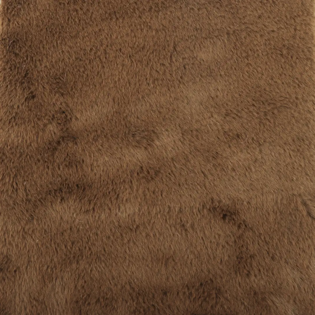 China Fabric for Jackets,Overcoat Fake Fur Knit Fabric Polyester Brown color buy from China wholesaler bulk order at wholesale price free worldwide shipping Alibaba