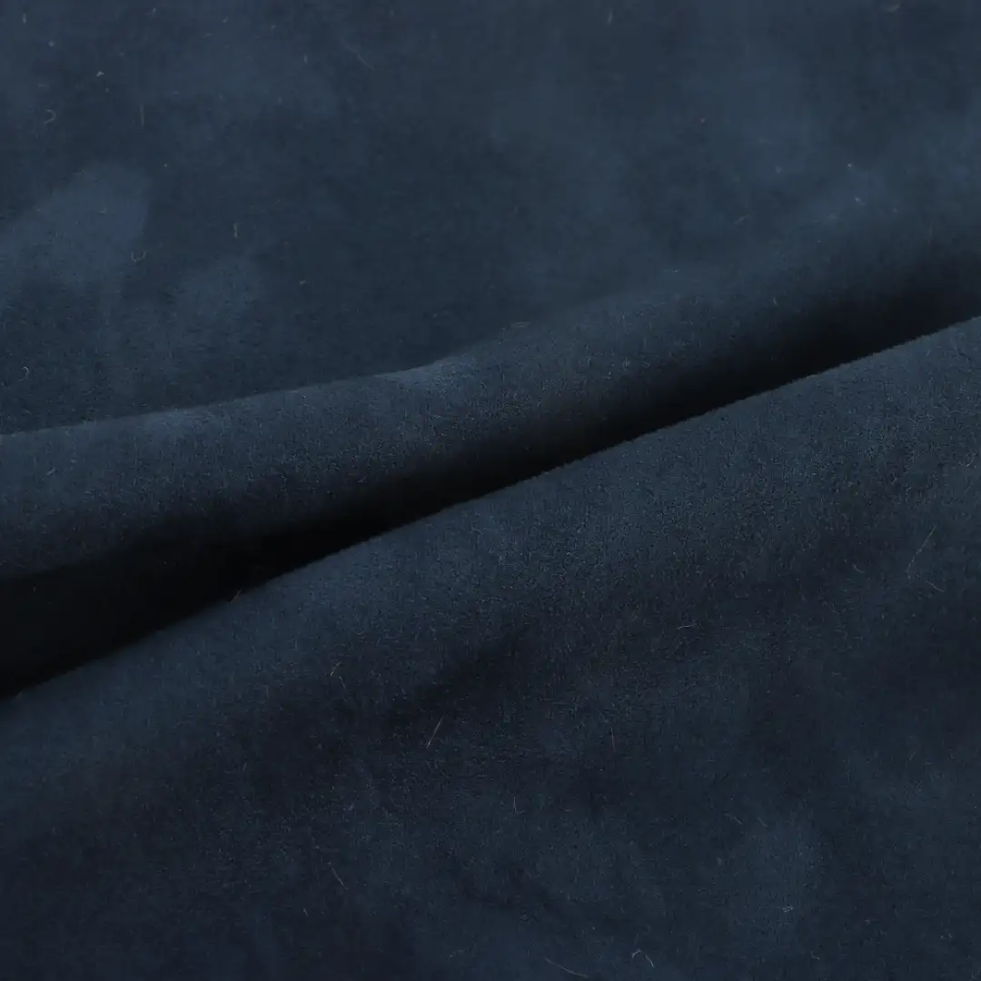 China Fabric for Jackets,Trench Coat Suede Knit Fabric Polyester Spandex Navy color buy from China wholesaler bulk order at wholesale price free worldwide shipping Alibaba