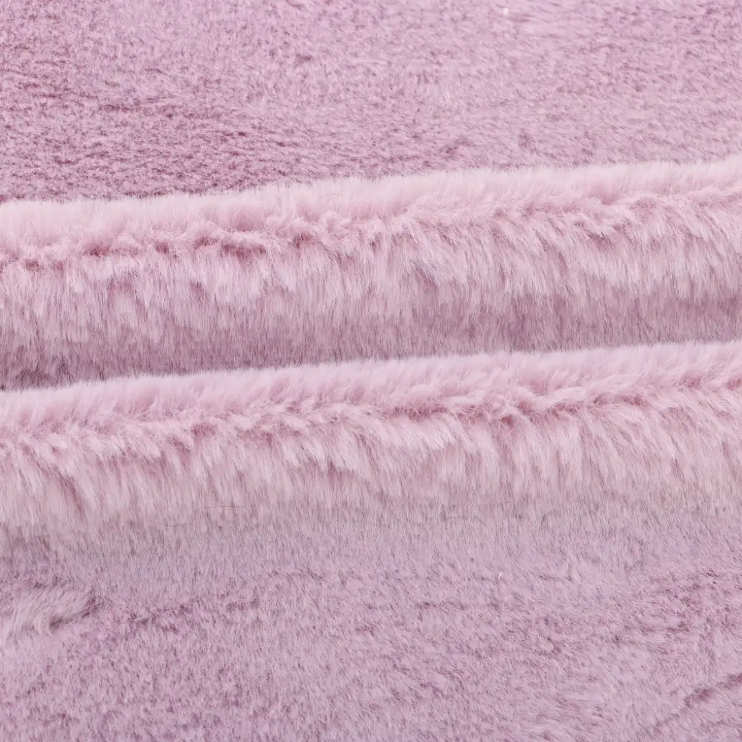 China Fabric for Jackets,Overcoat Fake Fur Knit Fabric Polyester Purple color buy from China wholesaler bulk order at wholesale price free worldwide shipping Alibaba