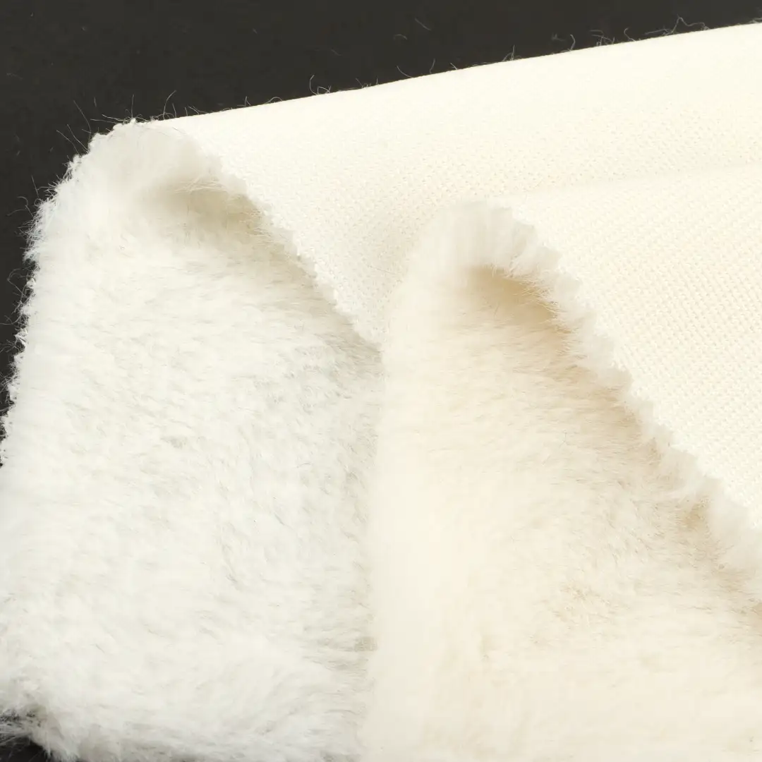 China Fabric for Jackets,Overcoat Fake Fur Knit Fabric Polyester white color buy from China wholesaler bulk order at wholesale price free worldwide shipping Alibaba