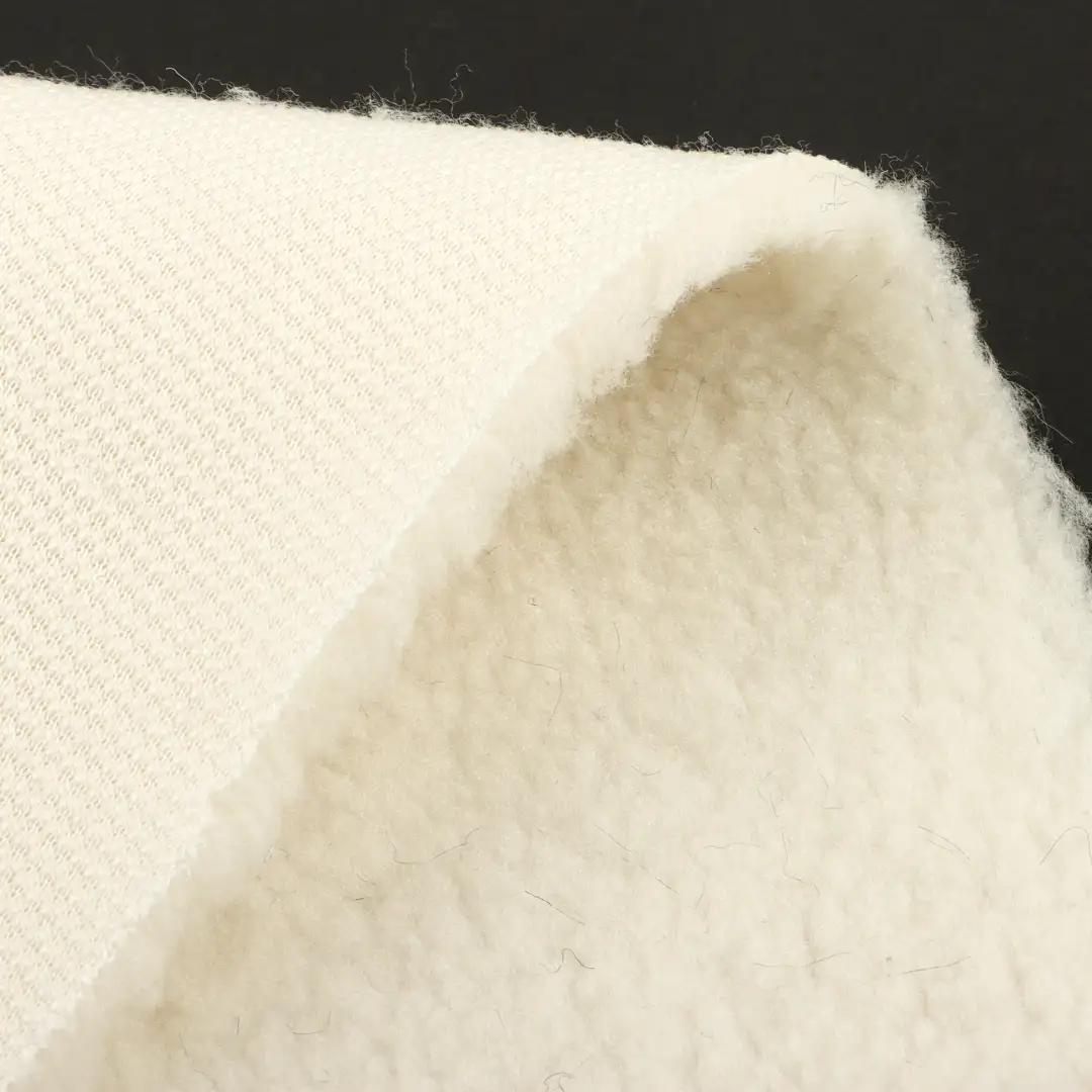 China Fabric for Jackets,Overcoat Sherpa Knit Fabric Polyester white color buy from China wholesaler bulk order at wholesale price free worldwide shipping Alibaba