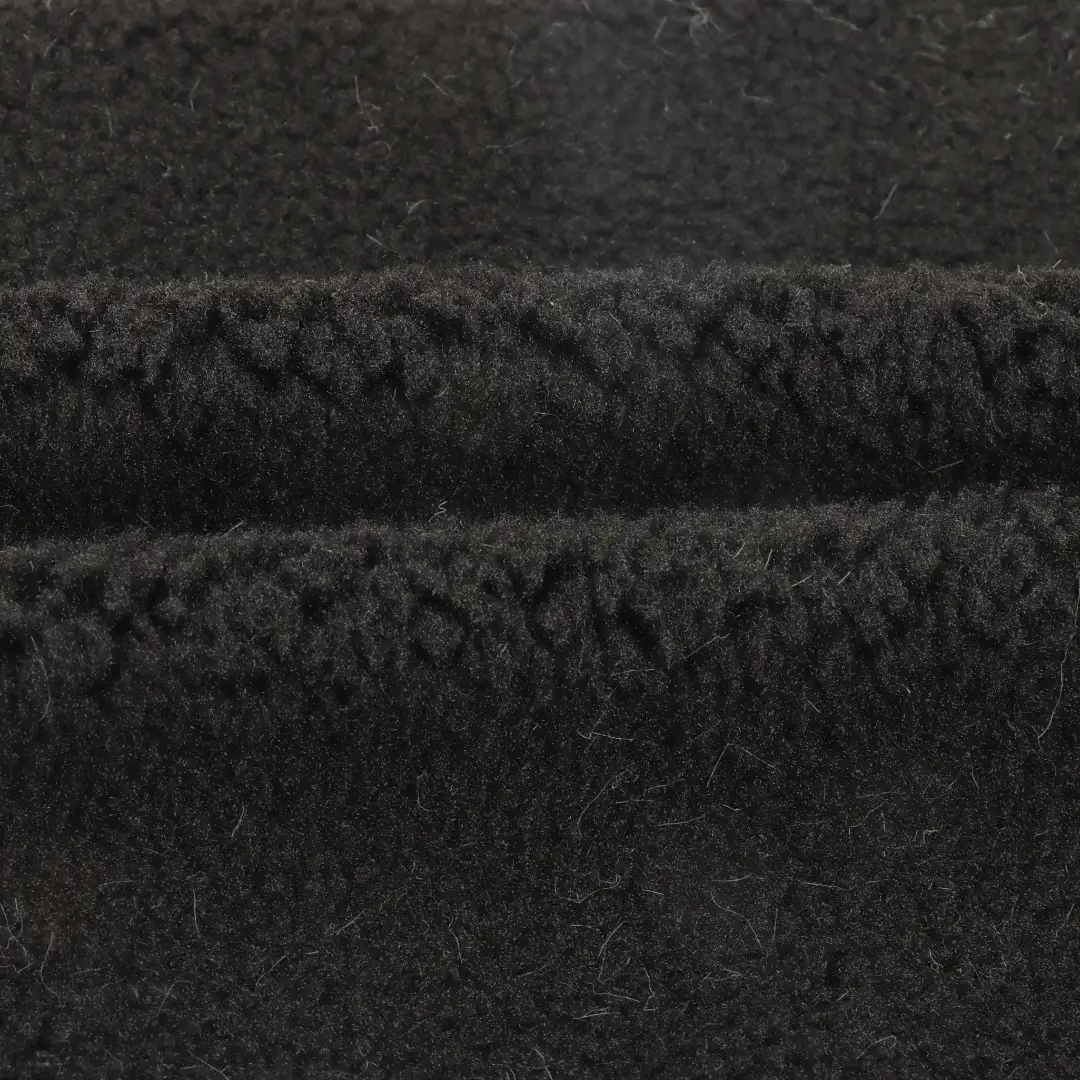 China Fabric for Overcoat Sherpa Knit Fabric Polyester black color buy from China wholesaler bulk order at wholesale price free worldwide shipping Alibaba